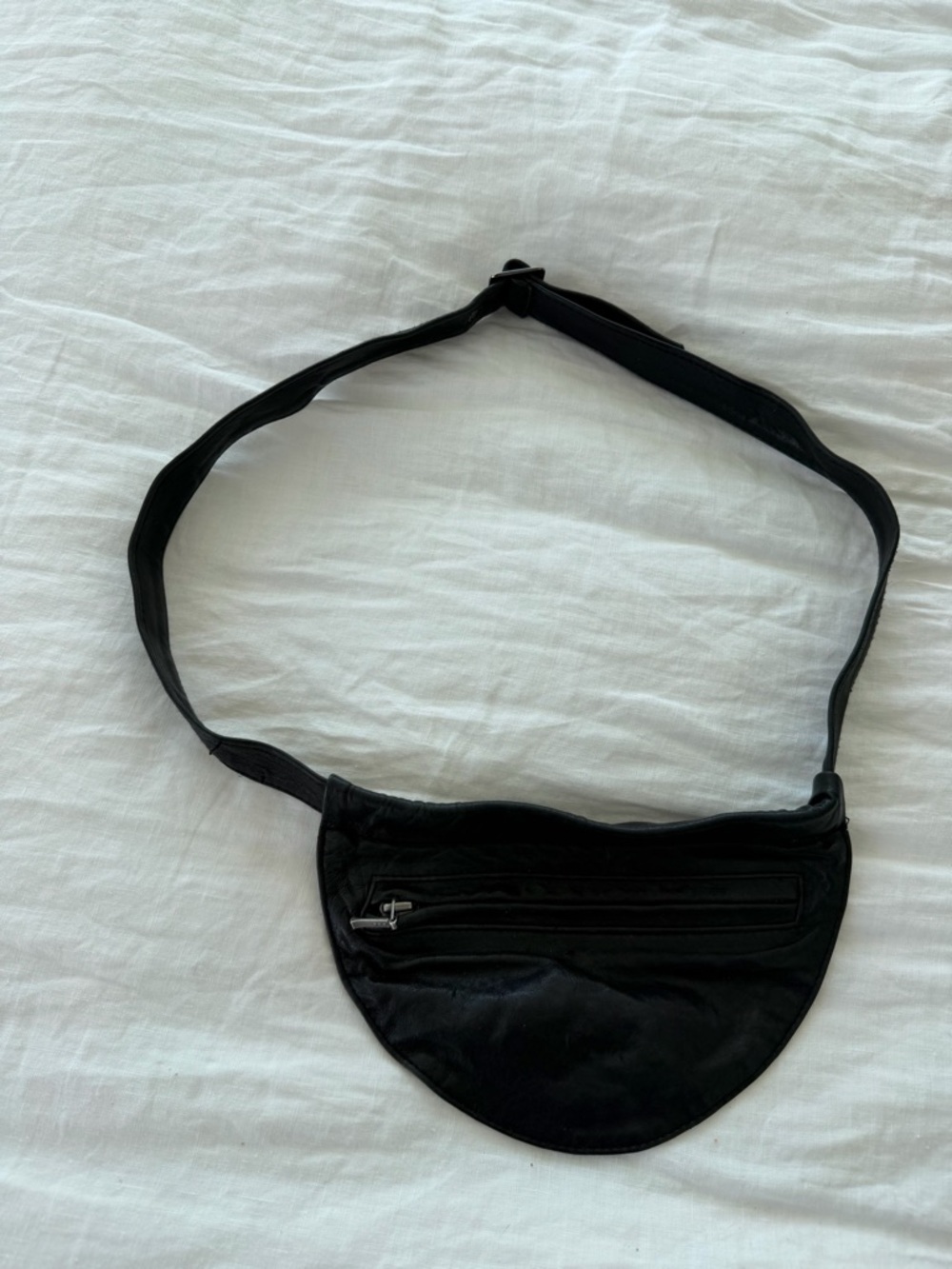 Veronica Beard Black Crescent Belt Bag